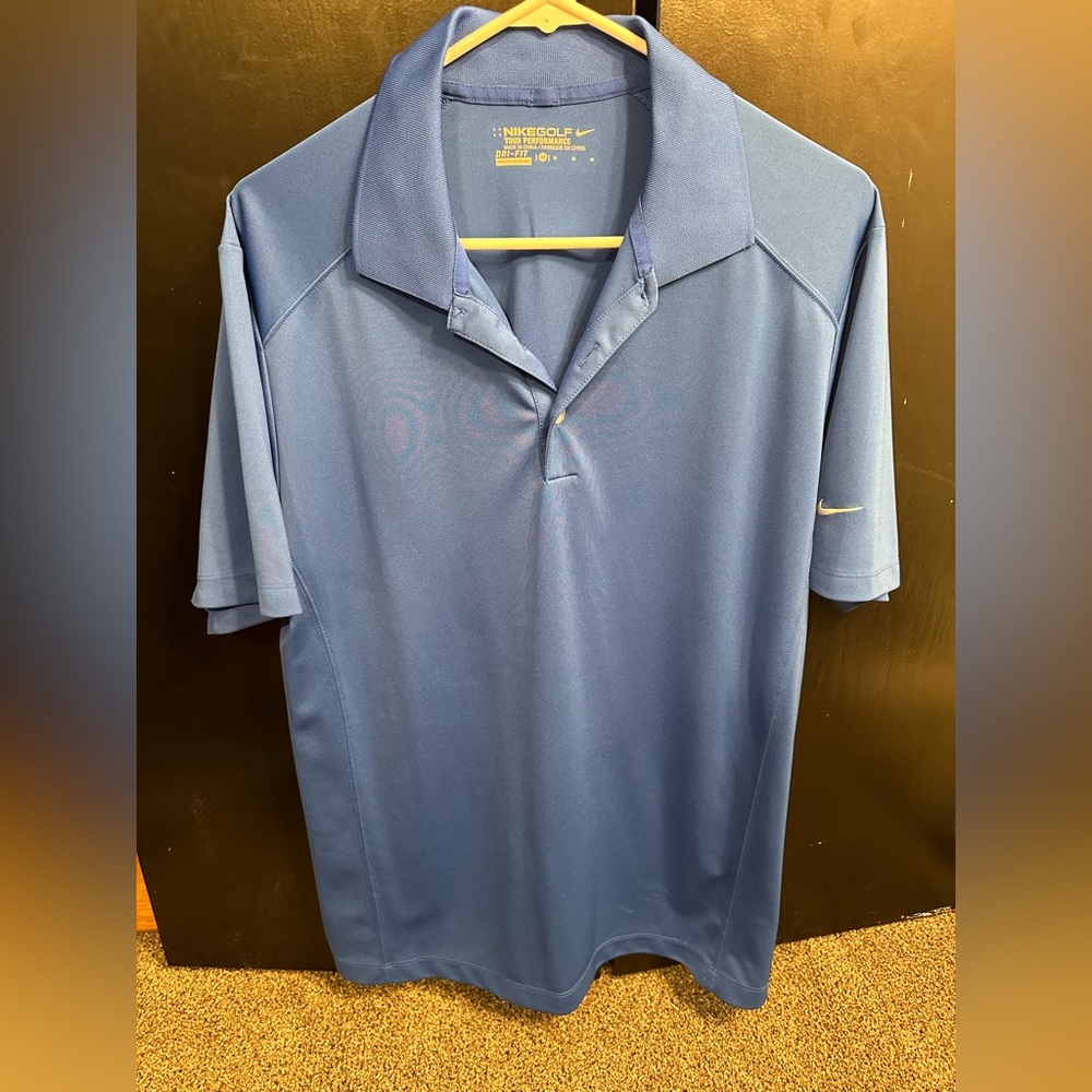 Blue Nike Dri Fit Polo